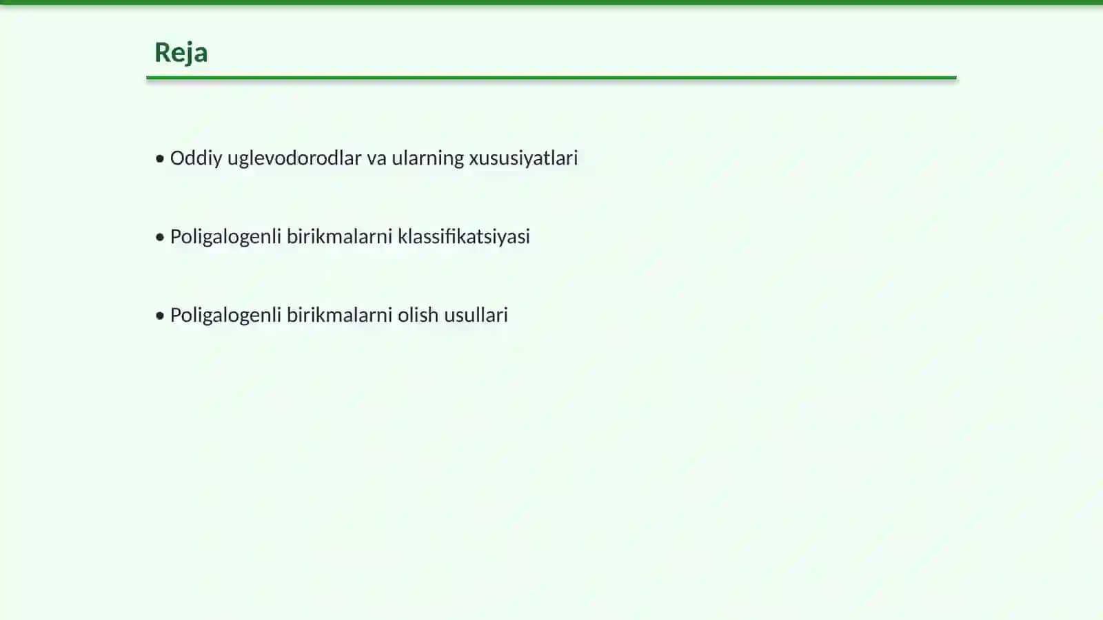 Oddiy uglevodorodlarning poligalogenli hosilalari 2