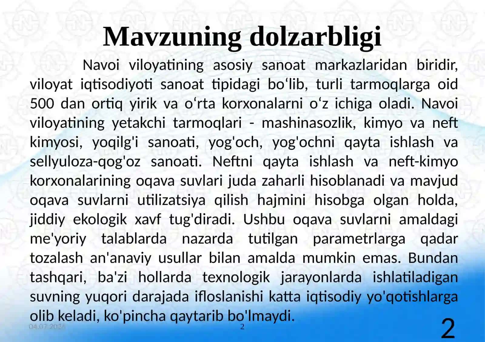 Biokimyoviy tozalash 2