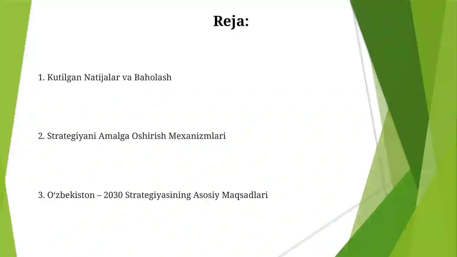 Oʻzbekiston- 2030 "Taraqqiyotstrategiyasi 2