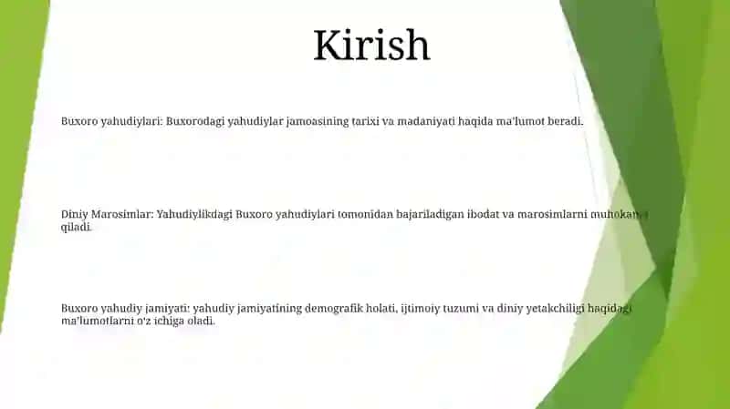 Buxoro Yahudiylarining Diniy Marosimlari 2