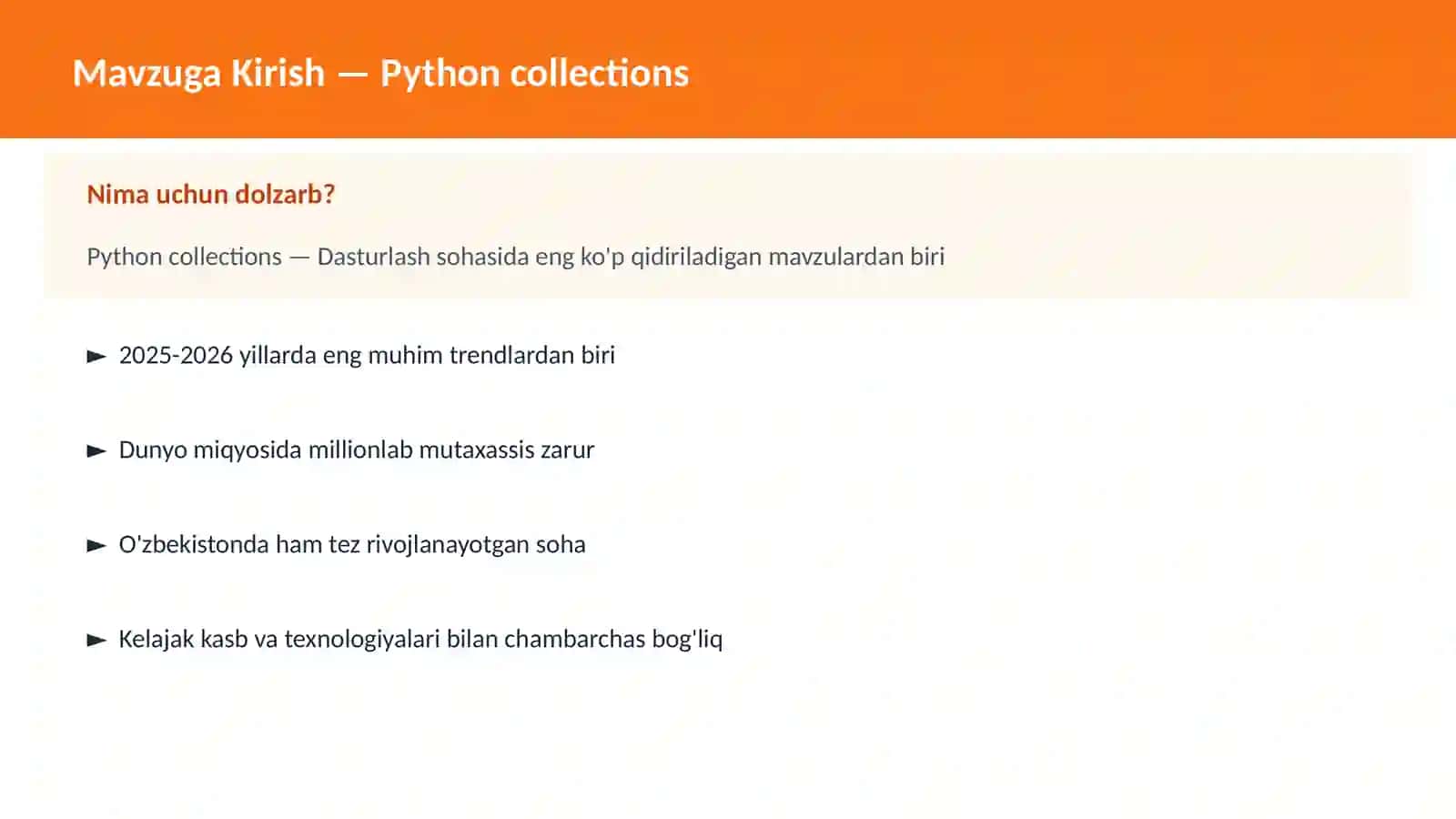 Python collections 2