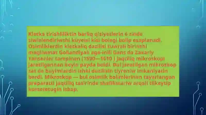 Osimlikler kletkasi 2