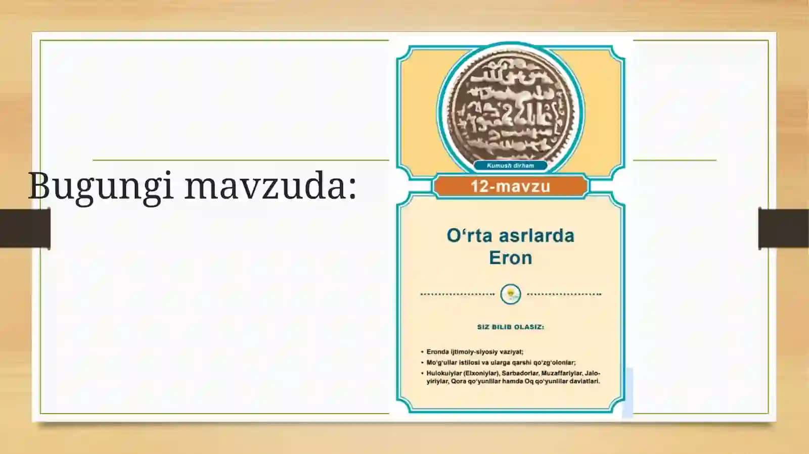 Eronda ijtimoiy-siyosiy vaziyat va mo’g’ullar istilosi 2