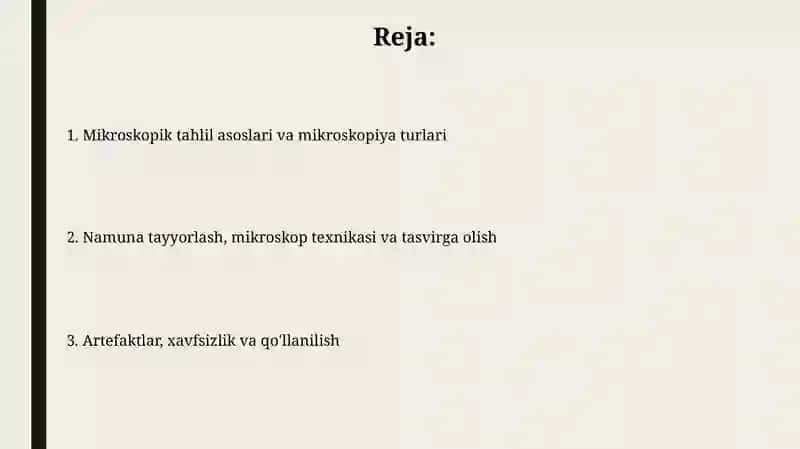 Mikroskopik tahlil asoslari 2