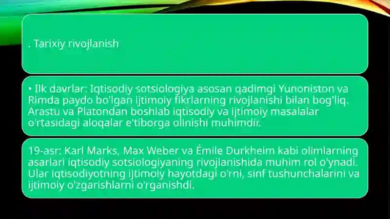 IQTISODIY SOTSIOLOGIYA FANINING RIVOJLANISHI 2