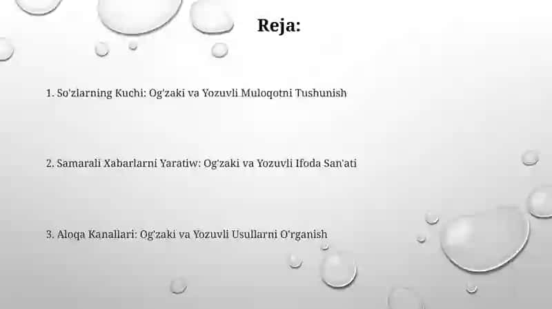 Og'zaki va yozma ma'lumot 2