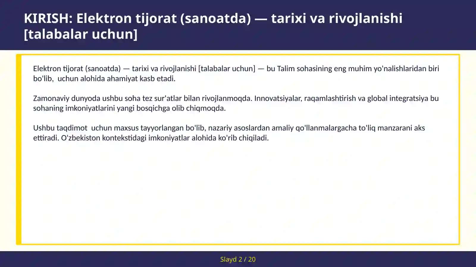 Elektron tijorat (sanoatda) — tarixi va rivojlanishi [talabalar uchun] 2