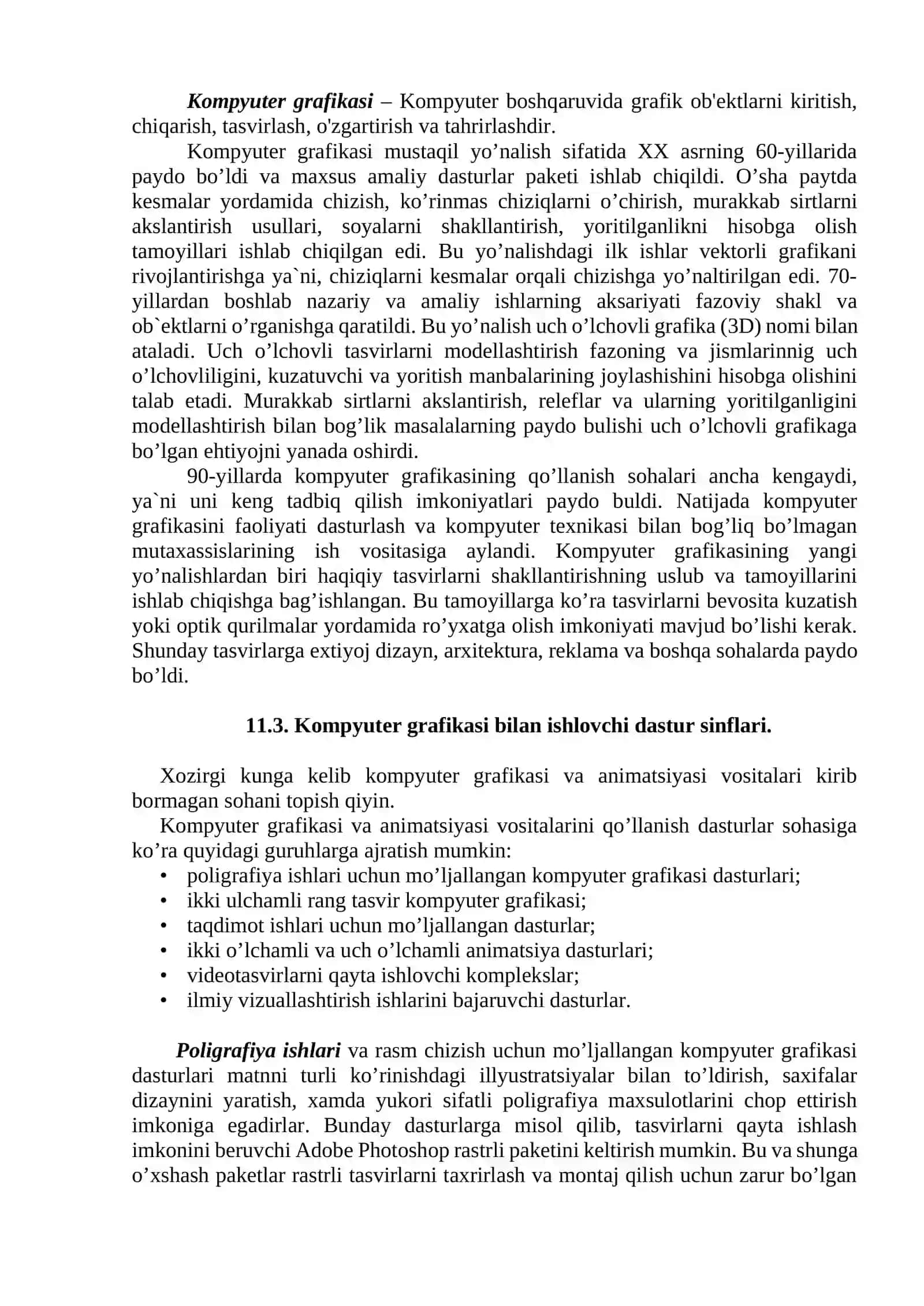 Ma’ruza 11: Grafik dasturlar. Vektorli va rastrli kompyuter grafikasi. Paintdan foydalanish 2