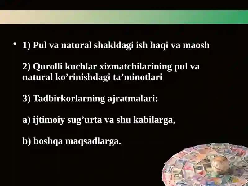 Davlatning ish haqisiyoti va aholi daromadini oshirish 2