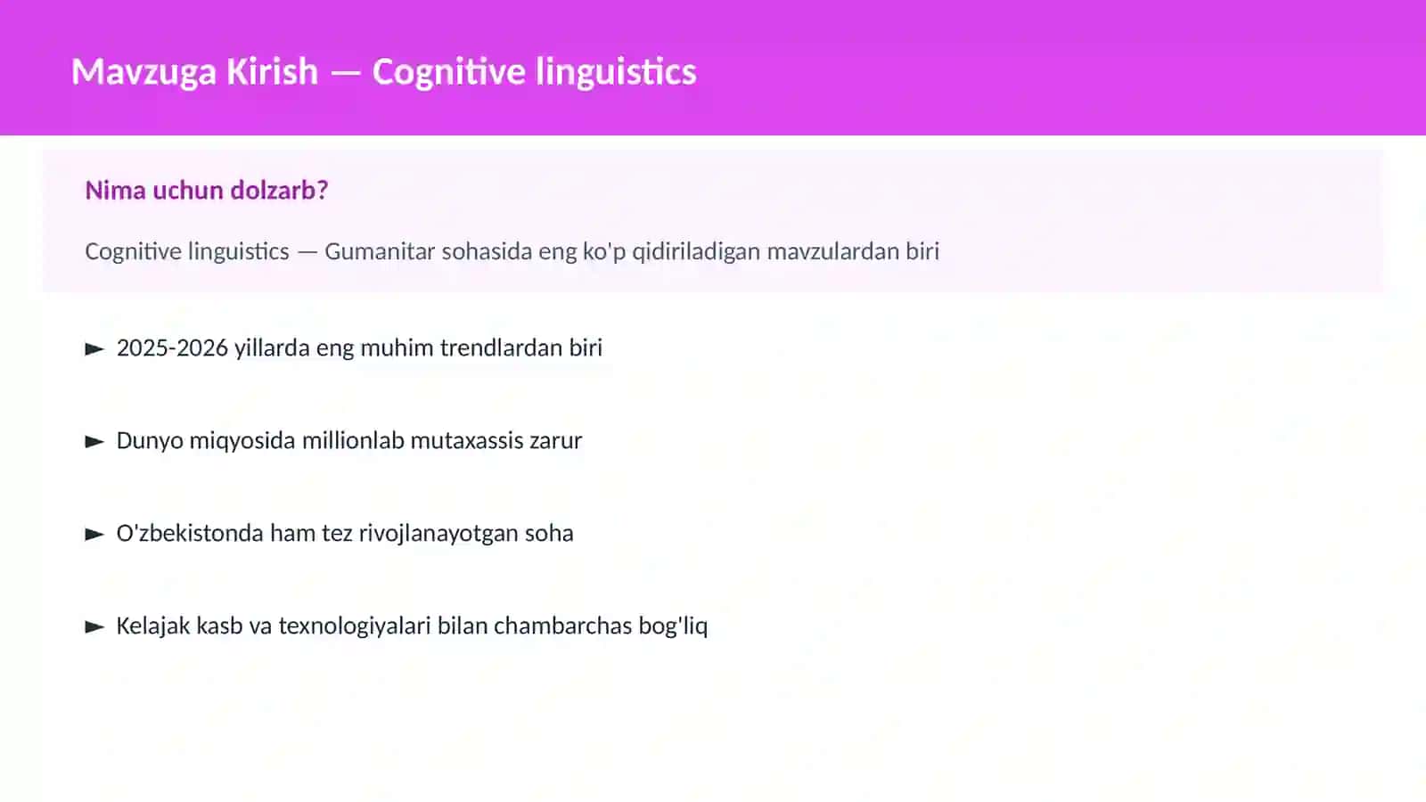 Cognitive linguistics 2