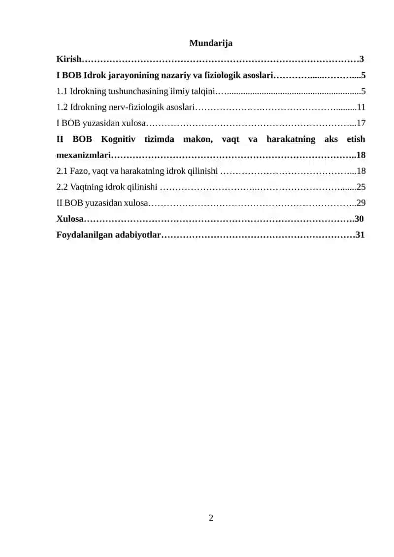 Idrok umumiy tasavvurlar yondashuvlar 2
