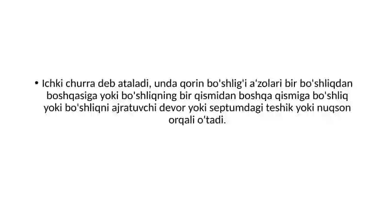 Ichki churralar 2