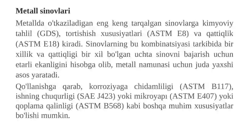 Metallarni mikrotuzilishini tahlil qilish 2