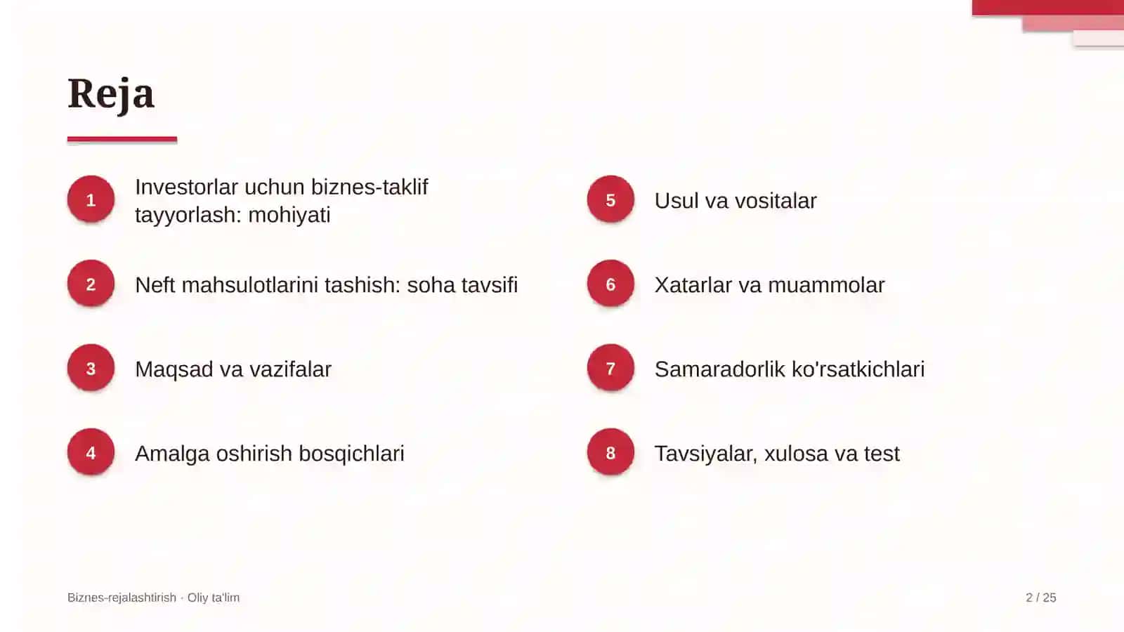 neft mahsulotlarini tashishda investorlar uchun biznes taklif tayyorlash 8237 2
