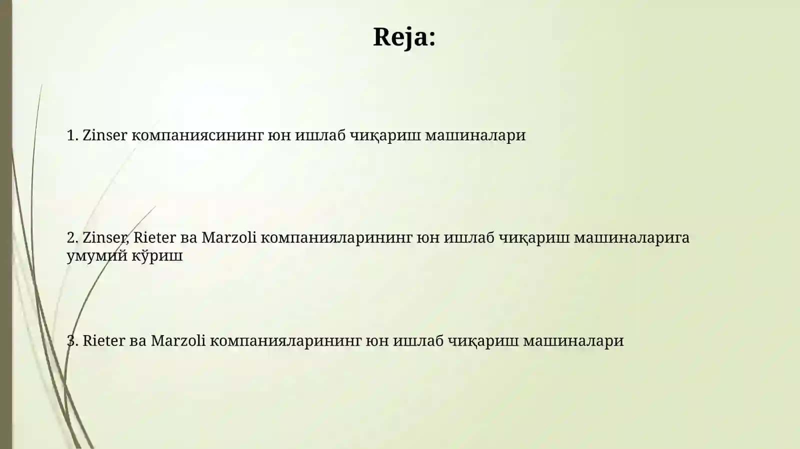 Marzoli Ring Spinning mashinalari 2