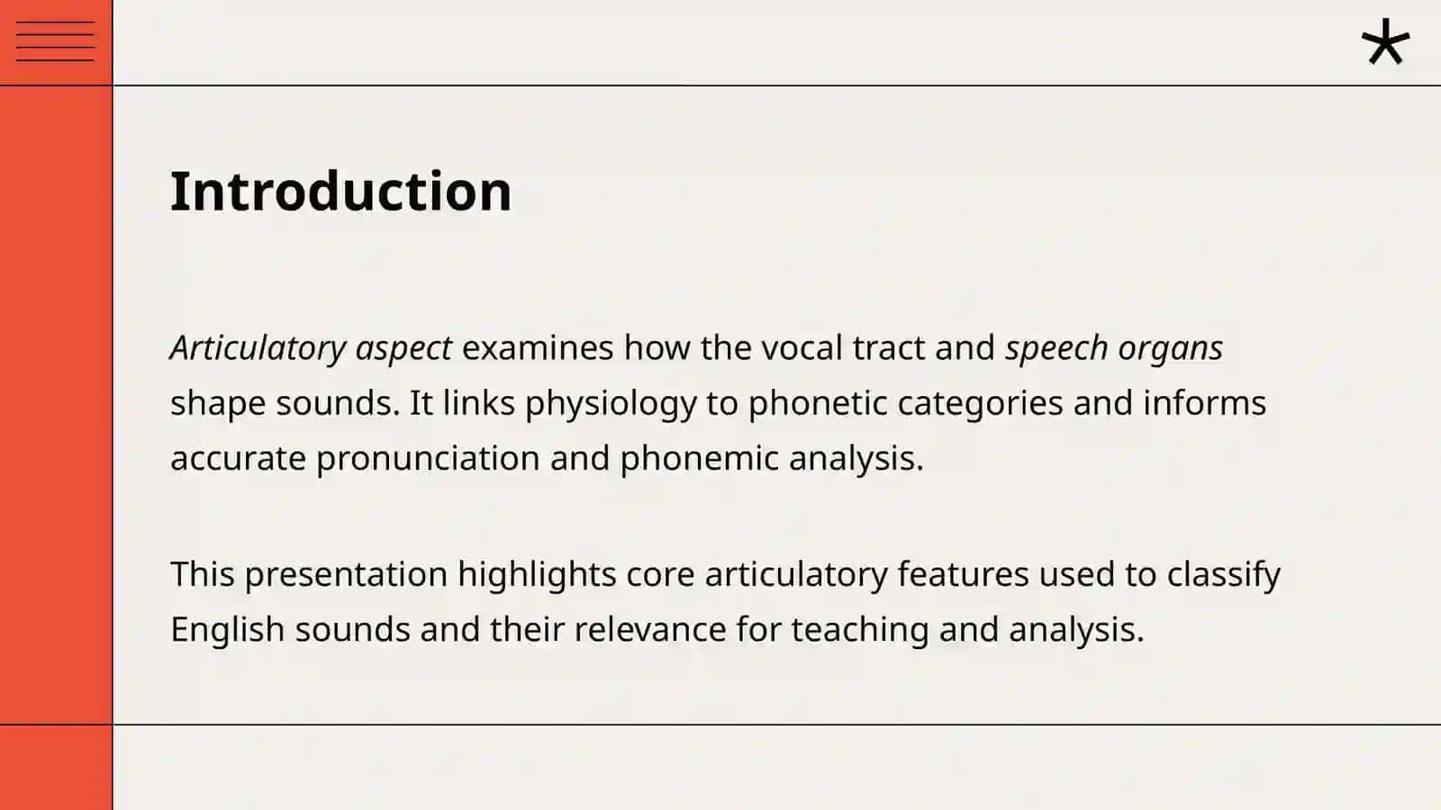 Articulatory Aspect 2
