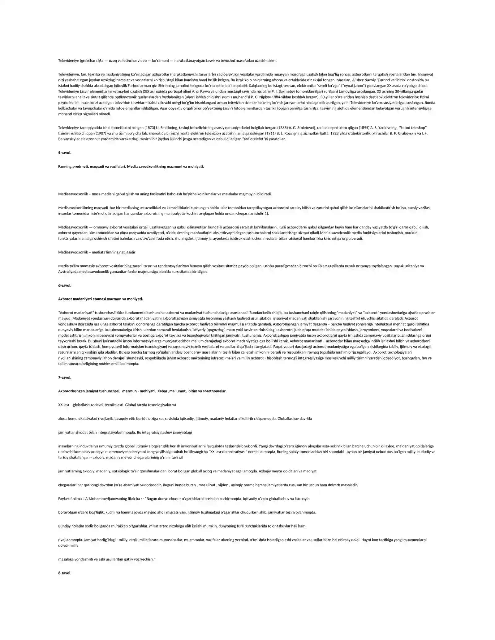 Mediasavodxonlik va axborot madaniyati tushunchasining tarixiy rivojlanish bosqichlari 2