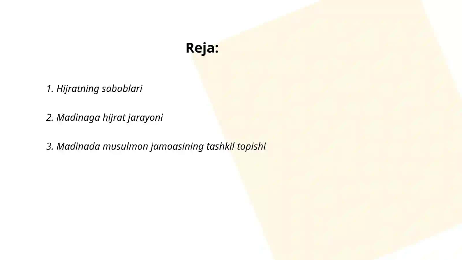 Hijrat va madinada tashkil etilgan Ilk islom davlati 2