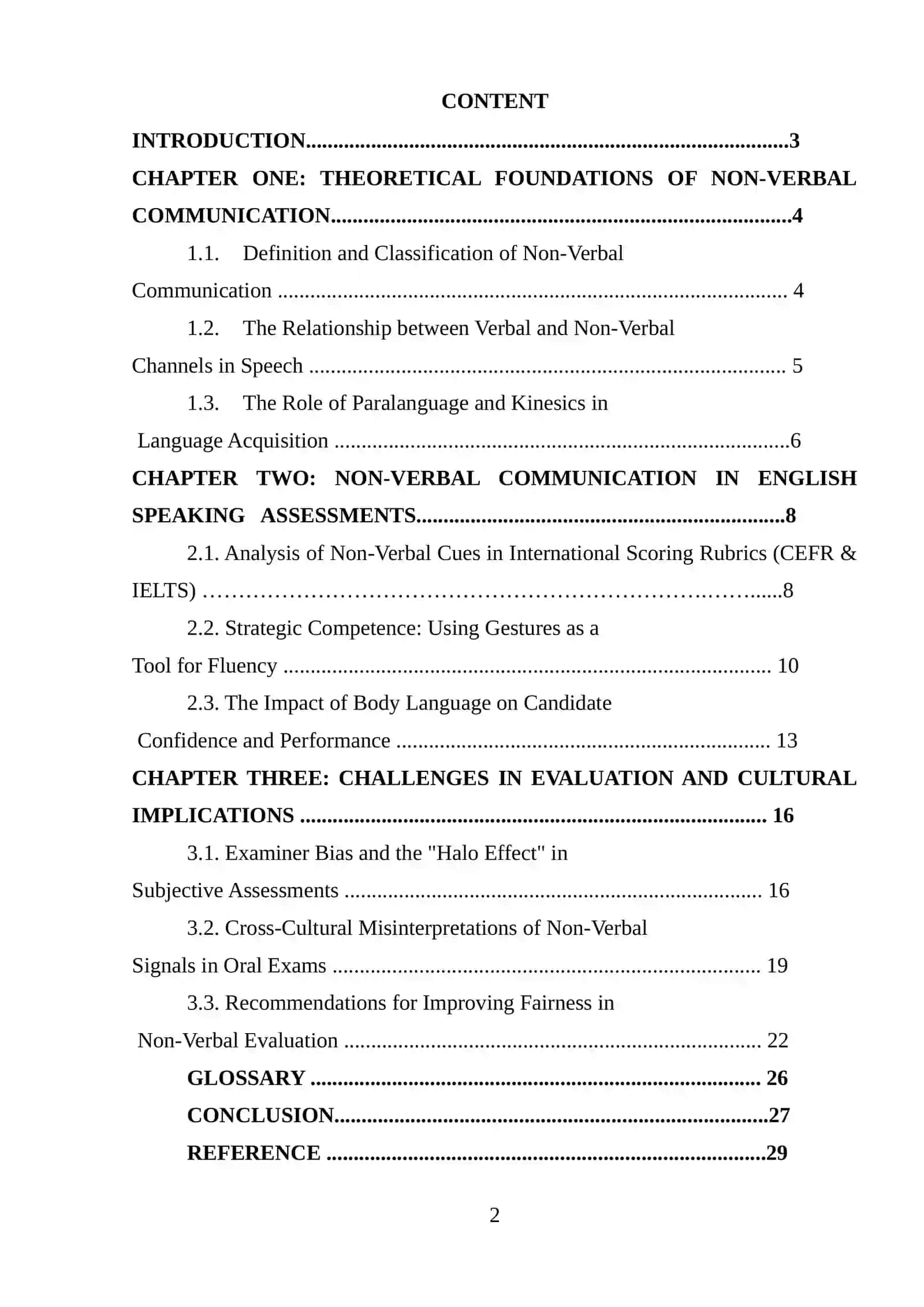 EVALUATING NON-VERBAL COMMUNICATION IN ENGLISH SPEKING ASSESSMENTS 2