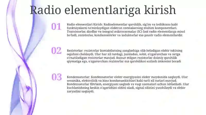 Keng Qo‘Llaniladigan Radioelementlar. Rezistorlar Hamda Kandensatorlarlarning Tuzilishi, Turlari, Vazifasi Va Qo‘Llanilishi 2