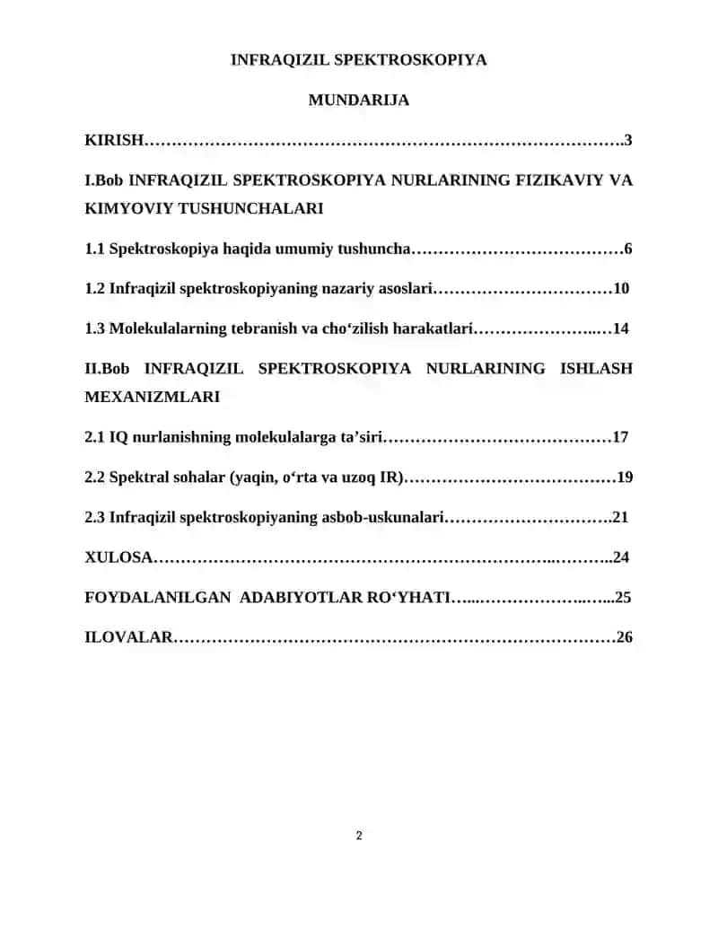 INFRAQIZIL SPESKTROSKOPIYA 2