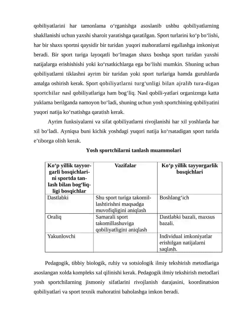 SPORTCHILARNI SPORT TURLARIGA JALB ETISH VA YOʻNALTIRISH ASOSLARI 2