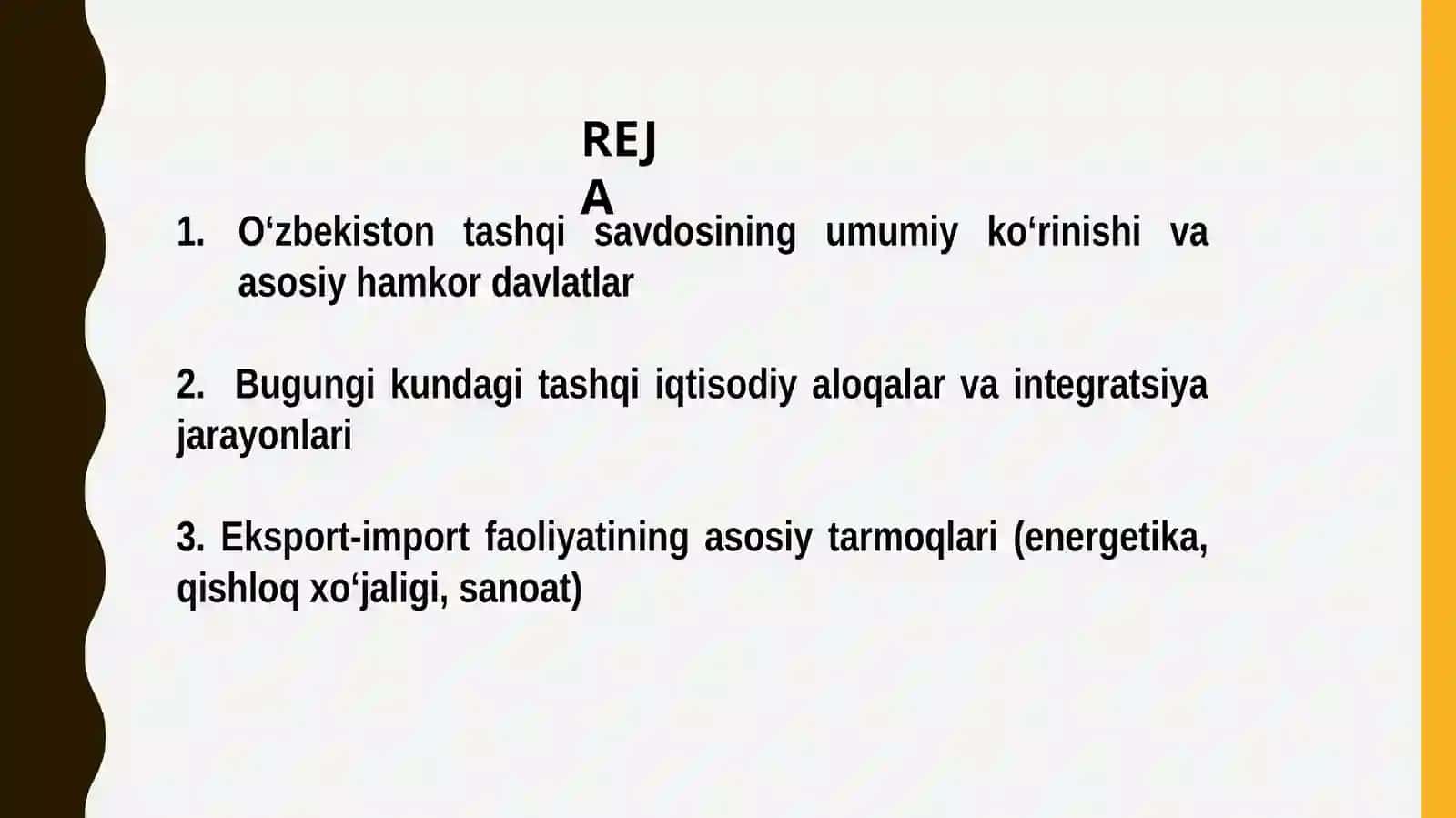 O’zbekistonning tashqisavdo faoliyati 2