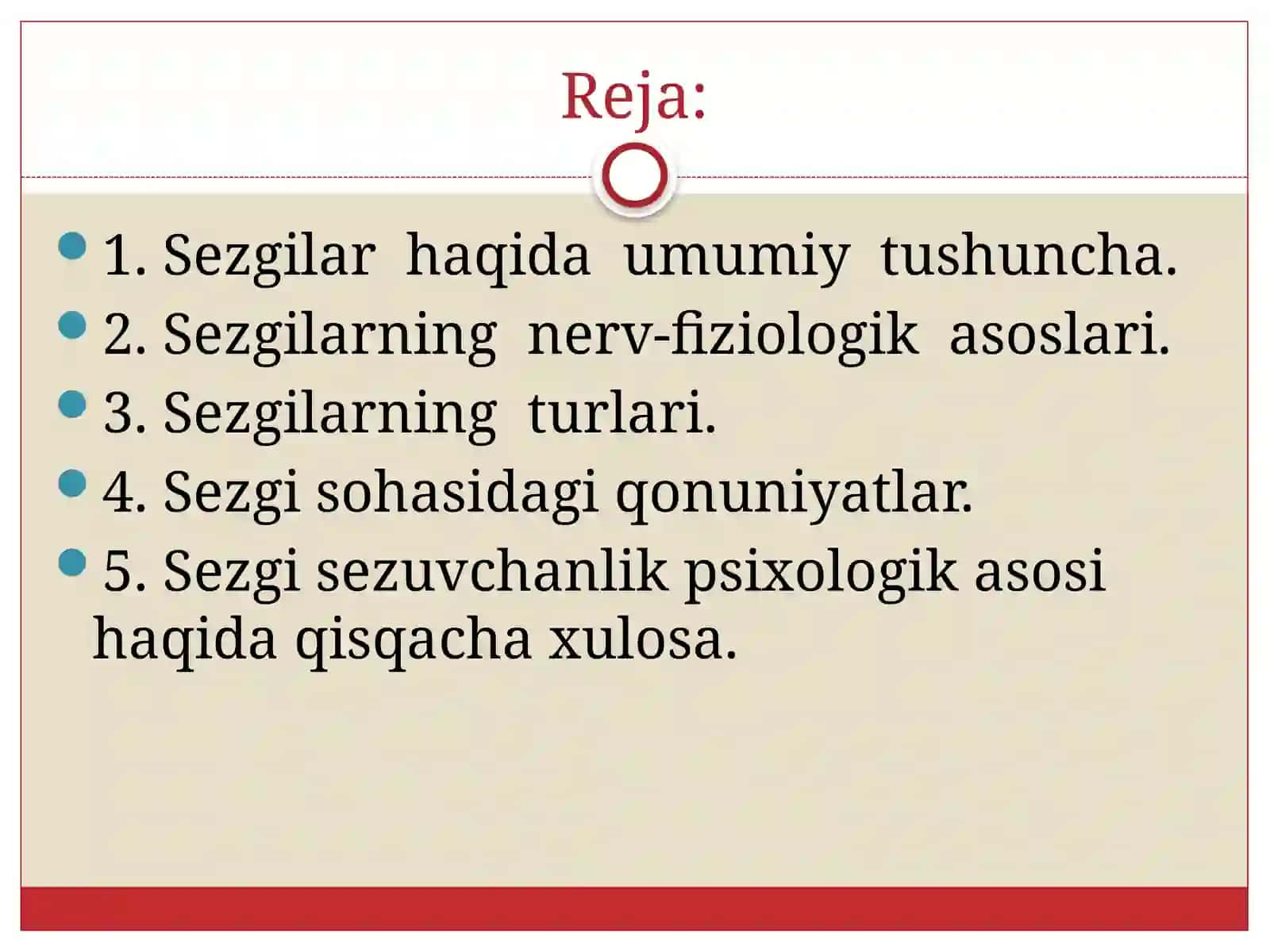 Sezgilar haqida umumiy tushuncha va uning nerv-fiziologik asoslari 2
