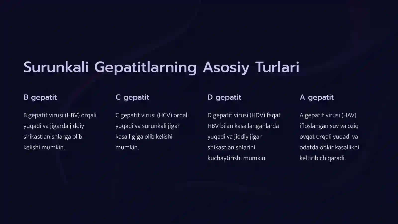 Surunkali Gepatitlar: Sabablari, Alomatlari va Davolash Usullari 2