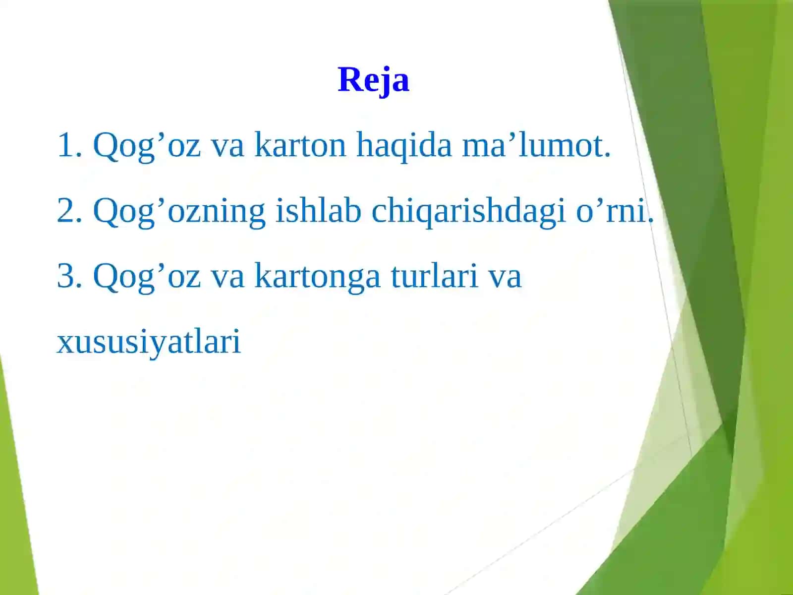 Qog’oz va kartondan bilanishlash darslarining mazmunini tashkil etish metodikasi 2