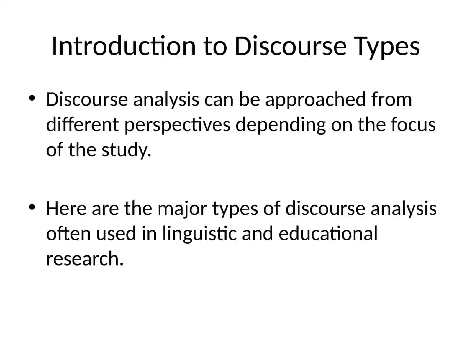 Types of Discourse Analysis 2