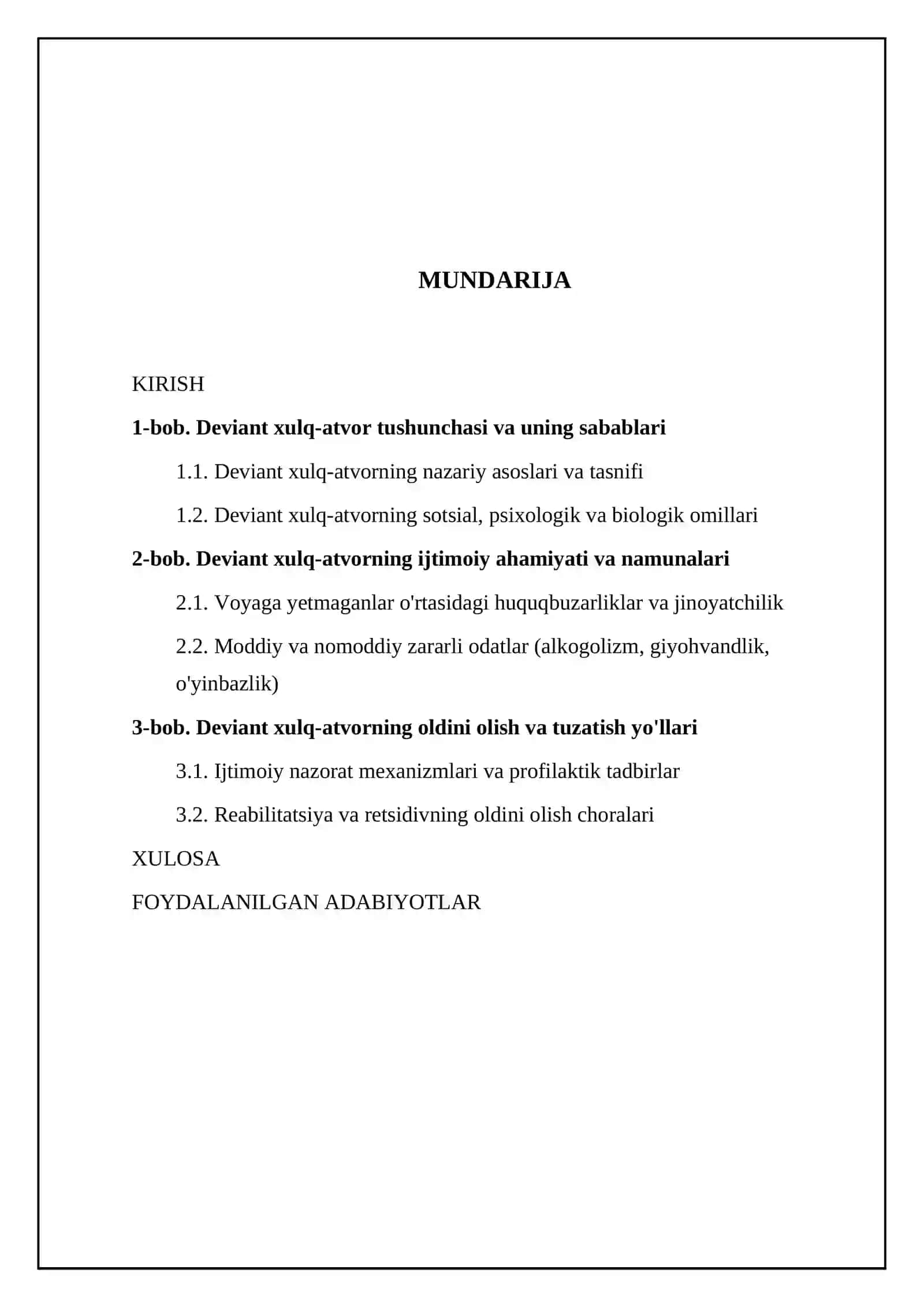 Deviant xulq atvor 2