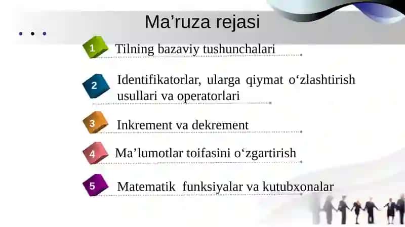 ALGORITMLASH VA DASTURLASHNING ASOSIY TUSHUNCHALARI 2