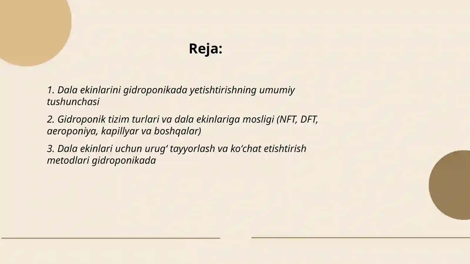 Dala ekinlarni yetishtirishda gidroponika usulida yetishtirish 2