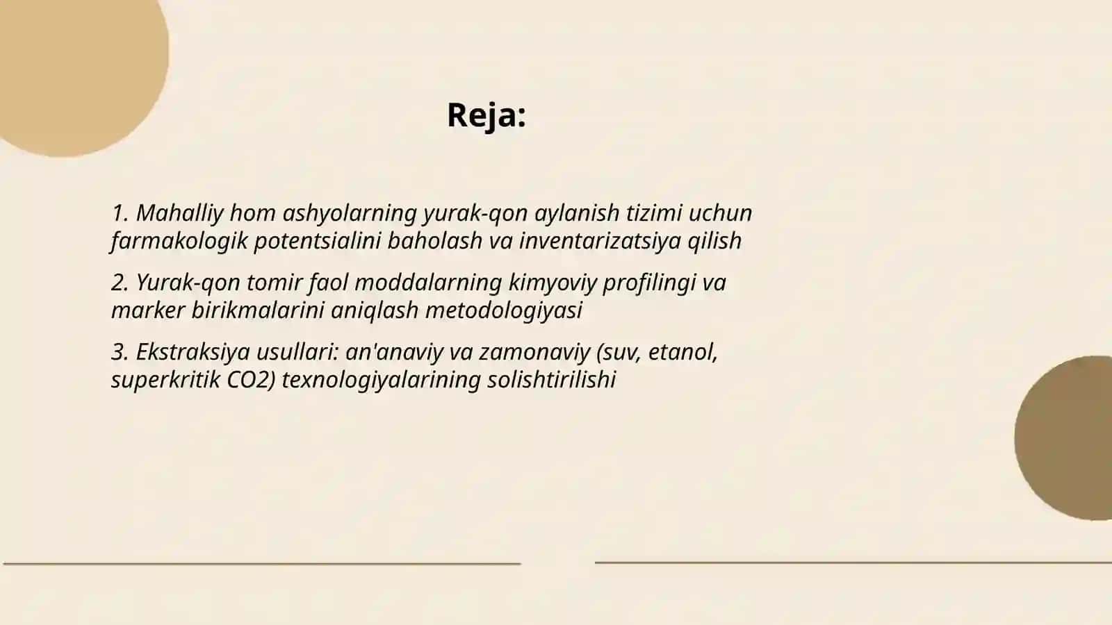 Mahalliy hom ashyolardan yurak qon aylanish sistemasida ishlatiladigan fitoichimliklar tayyorlash texnologiyasi 2
