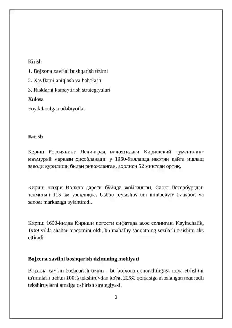 Bojxonada xavf tizimi 2