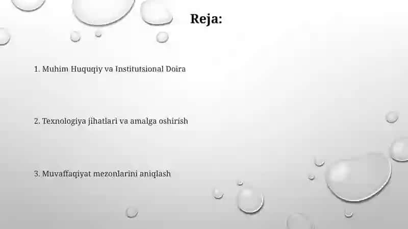 Xususiy kadastrni joriy qilish mezonlari 2