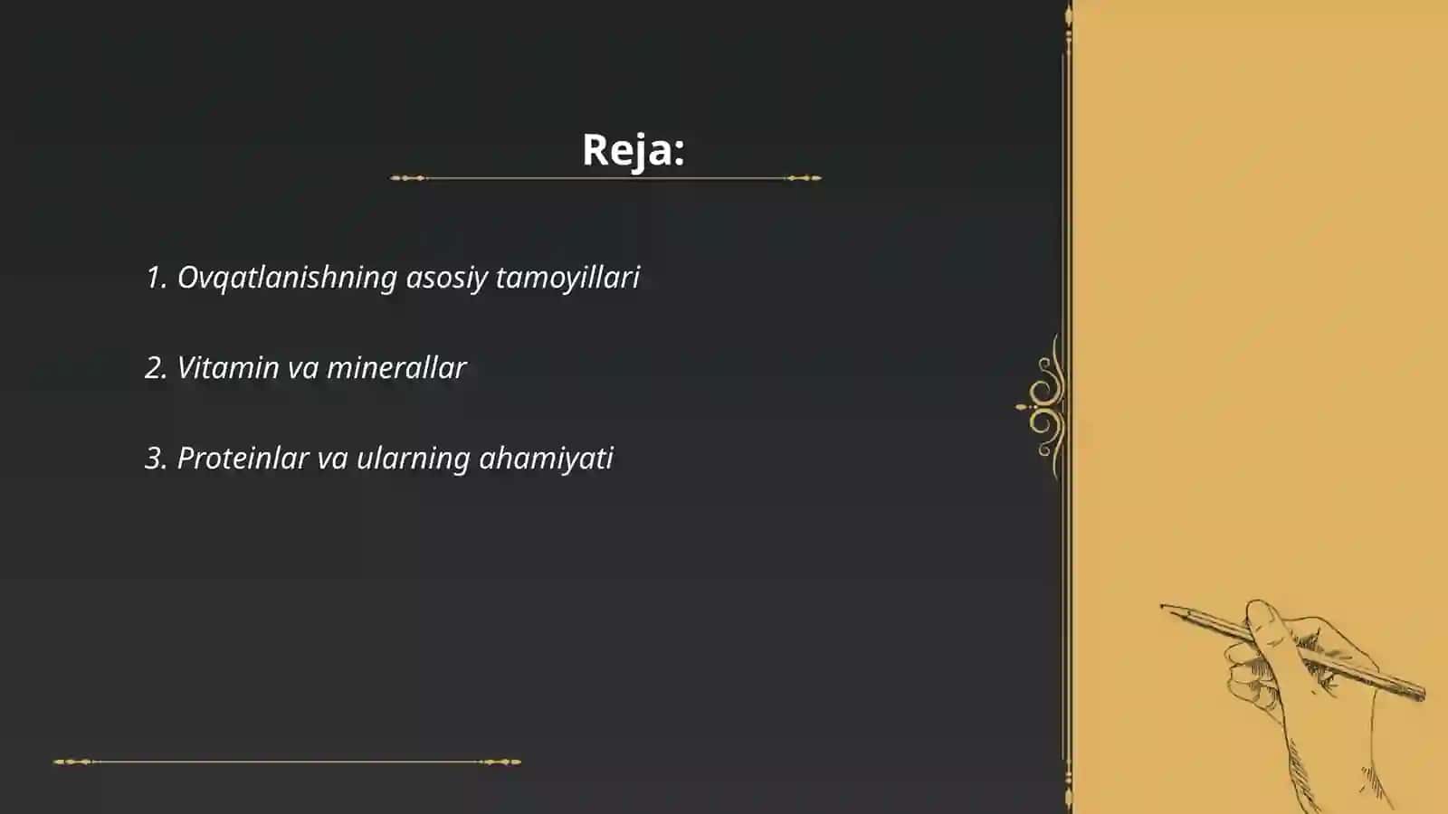 Tibbiyotda ovqatlanish nazariyasi. Parxez stollari 2