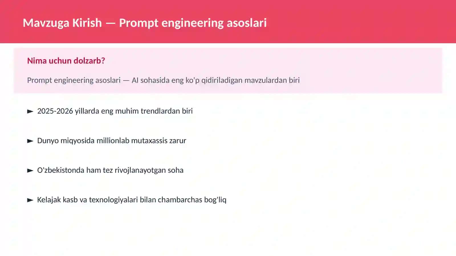 Prompt engineering asoslari 2