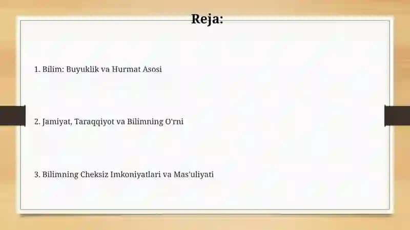 Bilim: Buyuklik va Hurmat Asosi 2