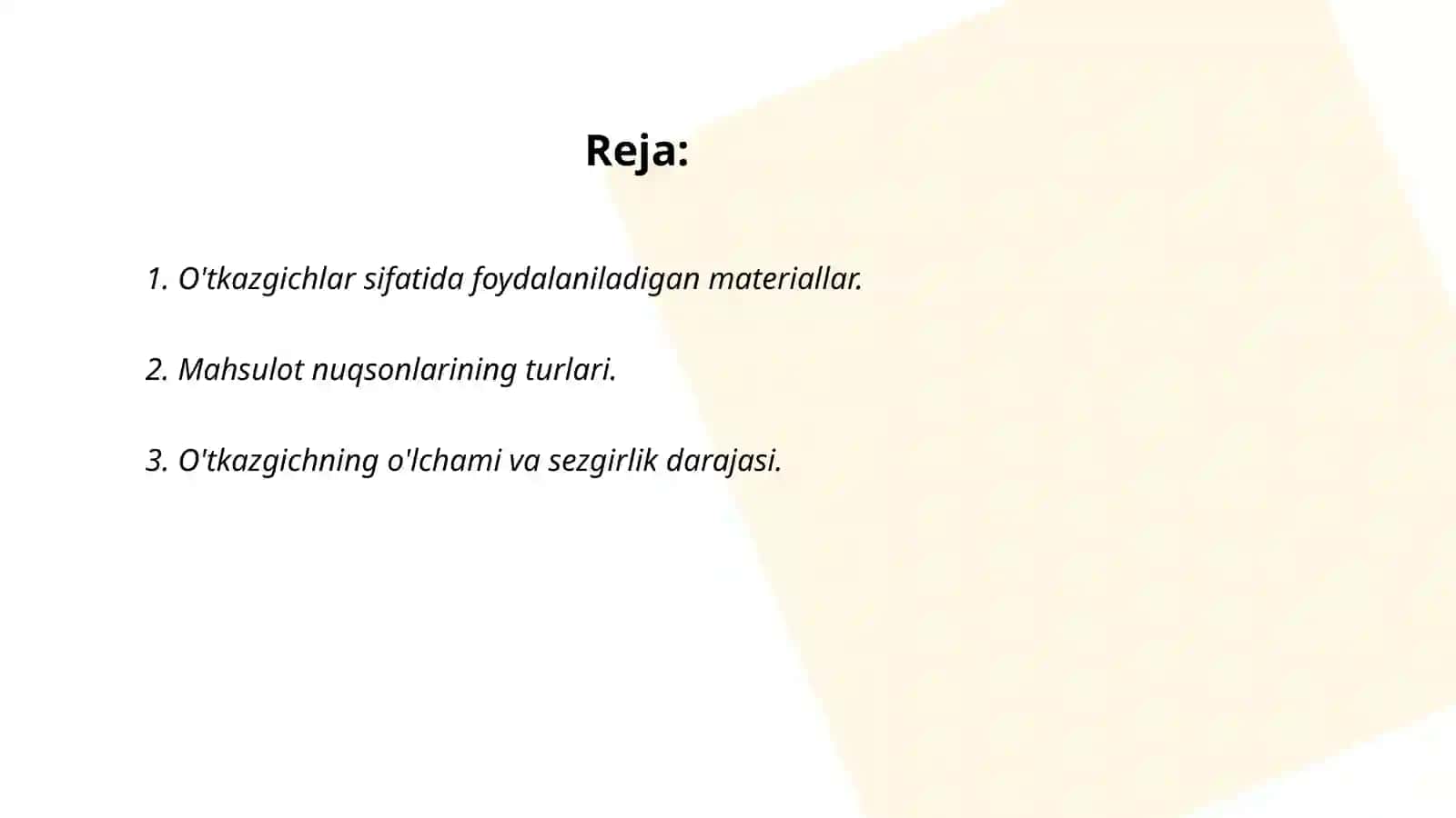 O‘tkazgichlar sifatida foydalaniladigan materiallar 2