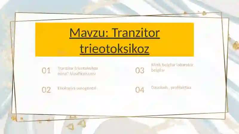 Tranzitor trieotoksikoz 2