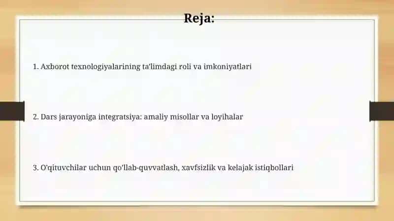 Texnologiya darslarida axborot texnologiyalaridan foydalanish 2