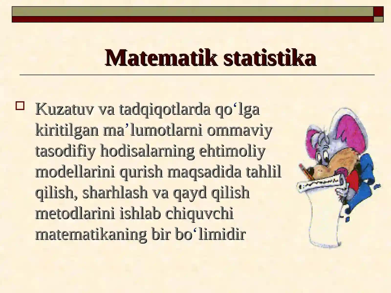 Matematik statistika 2