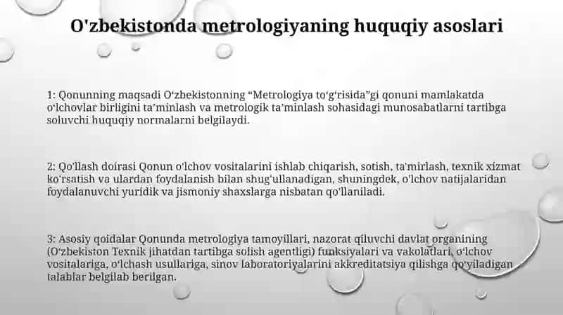 Metrologik Faoliyatning Qonuniy Asoslari 2