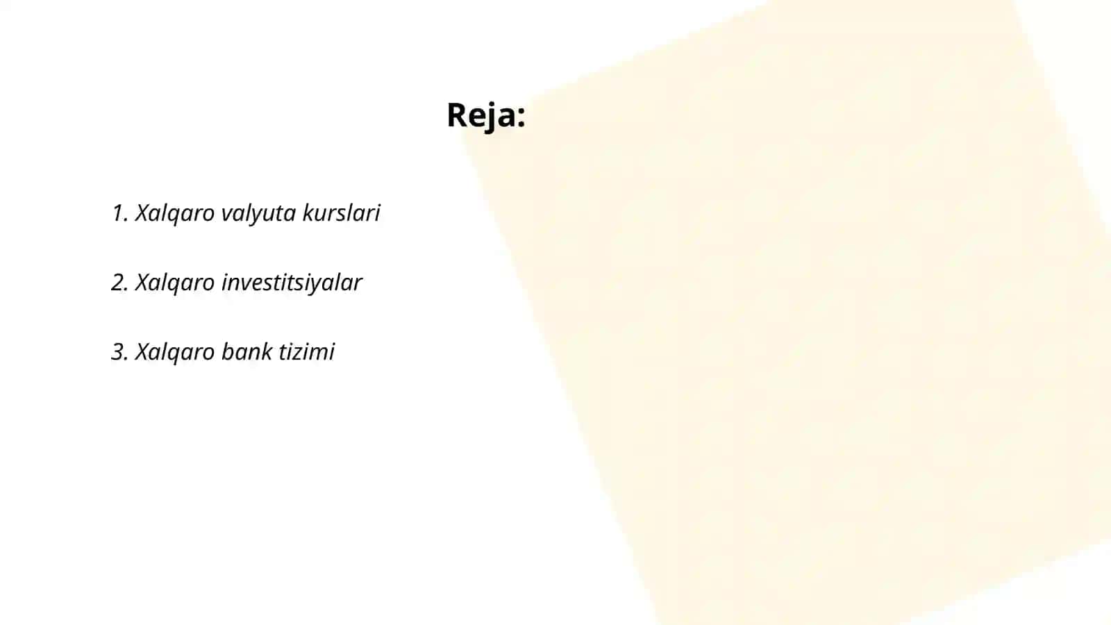 Xalqaro valyuta bozori 2