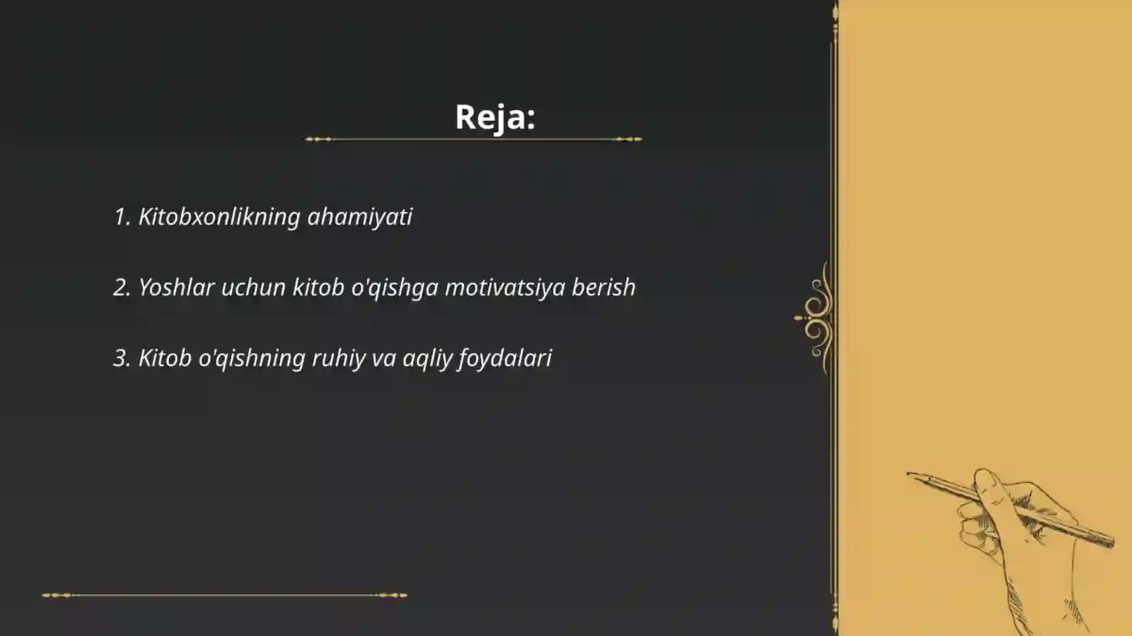 Kitobxonlikning ahamiyati 2