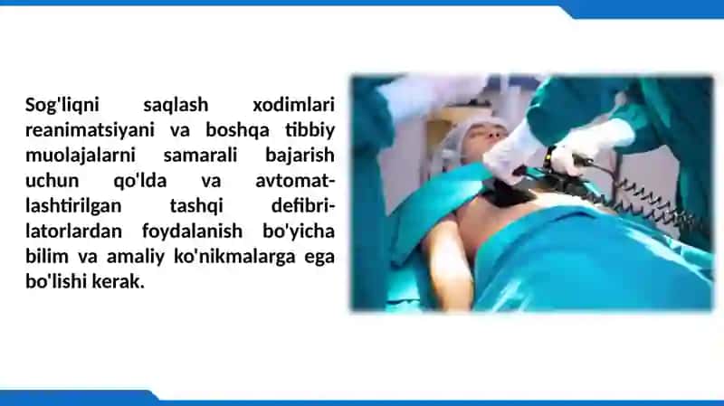 Defibrilator Apparati haqida 2