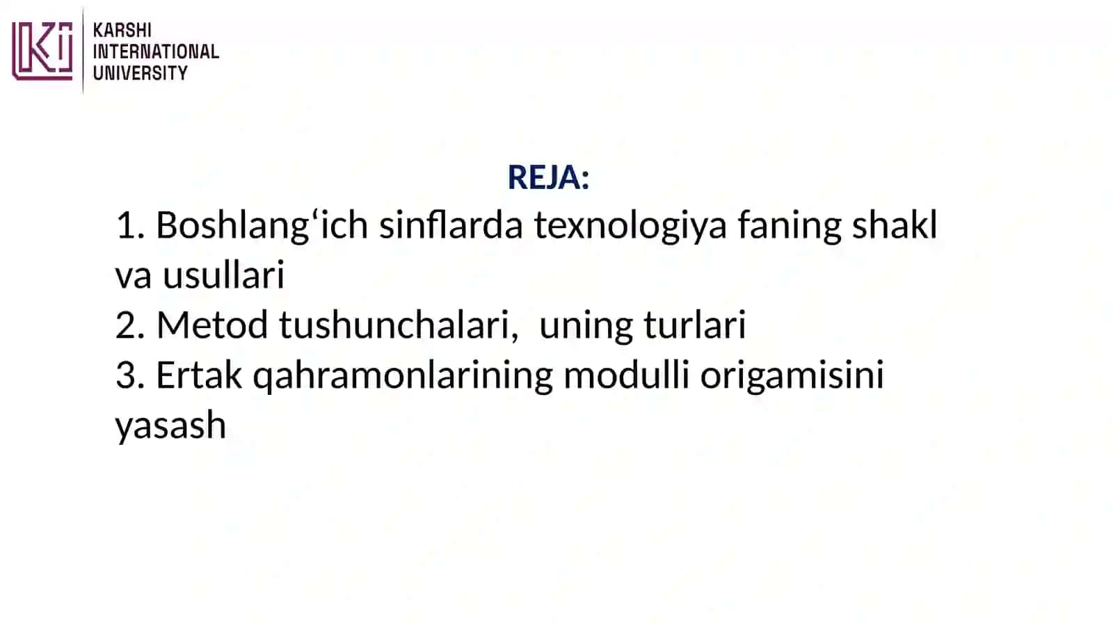 Texnologiya ta’limining shakl va metodlari 2