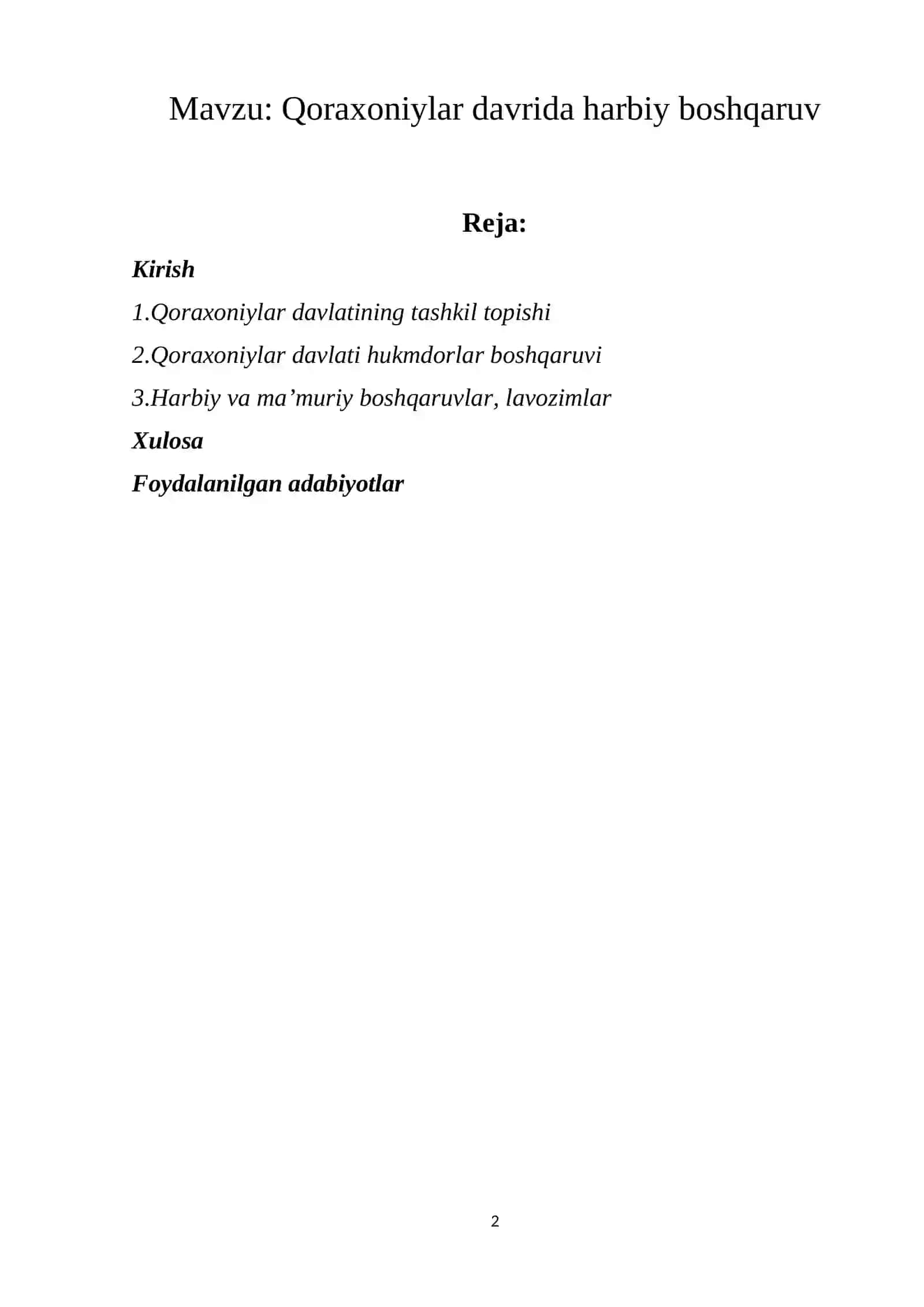 Qoraxoniylar davrida harbiy boshqaruv 2